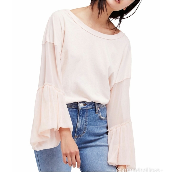 Free People Still Got it Tee in Blush Pink - Picture 7 of 13